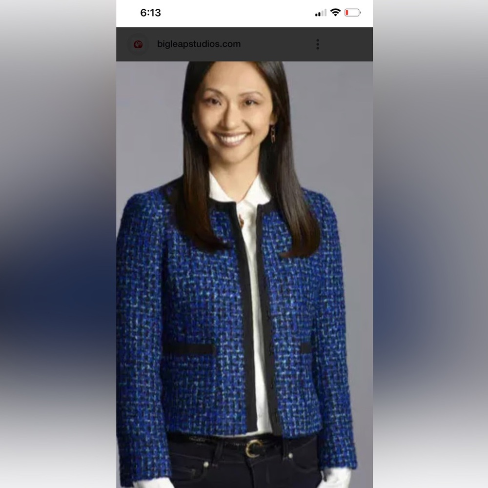 J. Crew Women's Blue Tweed Blazer Lady Jacket size 6